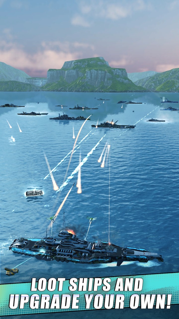 舰队战舰射击游戏安卓版（Idle Fleet Warship Shooter）图片1